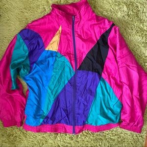 Vintage 80s Colorblock Windbreaker